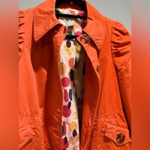 Spring/Fall jacket Vibrant Orange Anthropologie Elevenses Size 2
